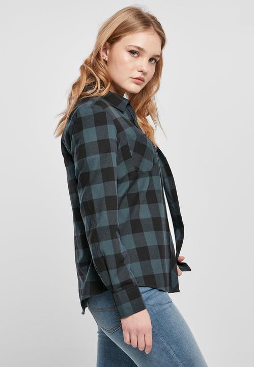 Actual product image Urban Classics Ladies Turnup Checked Flannel Shirt - 1180 (4XL)
