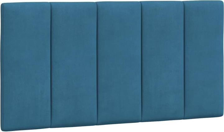 Image du produit VidaXL Lit Cadre de lit simple avec matelas Bleu 100x200cm Velours (100 x 200 cm)