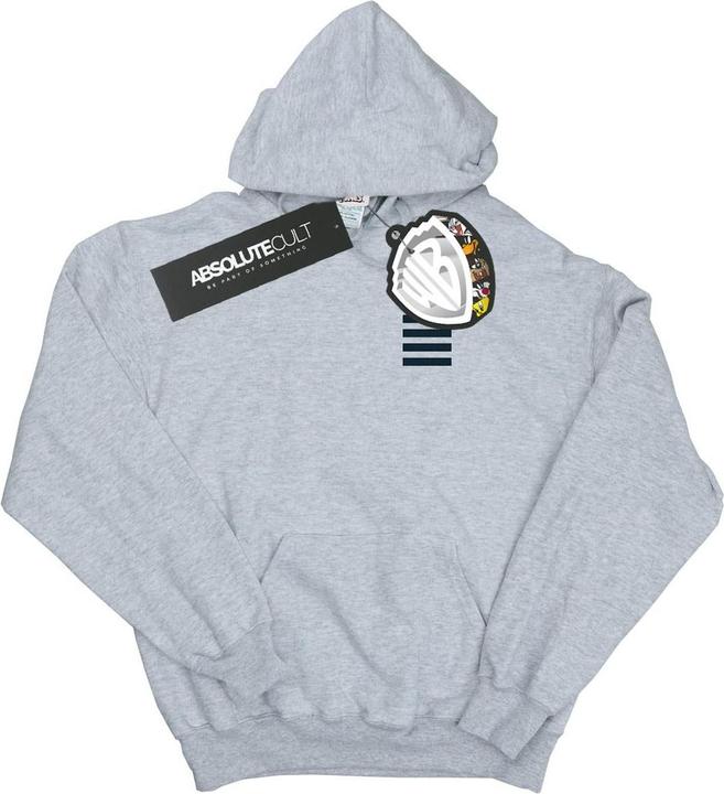 Actual product image Looney Tunes Girls Tweety Pie Striped Faux Pocket Hoodie (140, 146)
