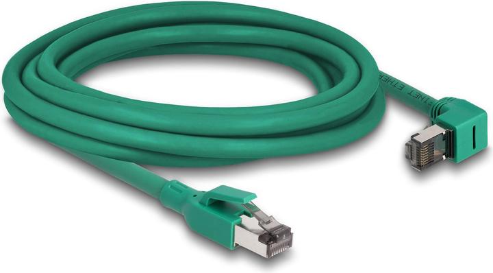 Produktbild Delock RJ45 Netzwerkkabel PROFINET SF/UTP 90° gewinkelt 3 m grün (SF/UTP, CAT6, 3 m)