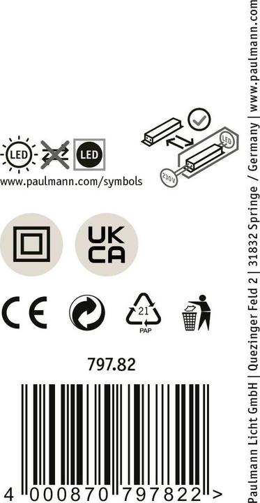 Immagine prodotto Paulmann Lampade Puric Pane (600 lm)