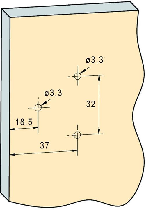 Produktbild Prämeta Einachs-Dünntürtopfbänder SERIE 3000 Flachband, Türauflage 3.5