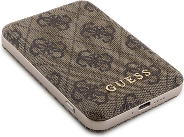 Actual product image Guess Zestaw GUBPM5P15X4GEMGW iPhone 15 Pro Max 6.7" hardcase + Powerbank 5000mAh MagSafe brązowy/br (Apple iPhone 15 Pro Max)