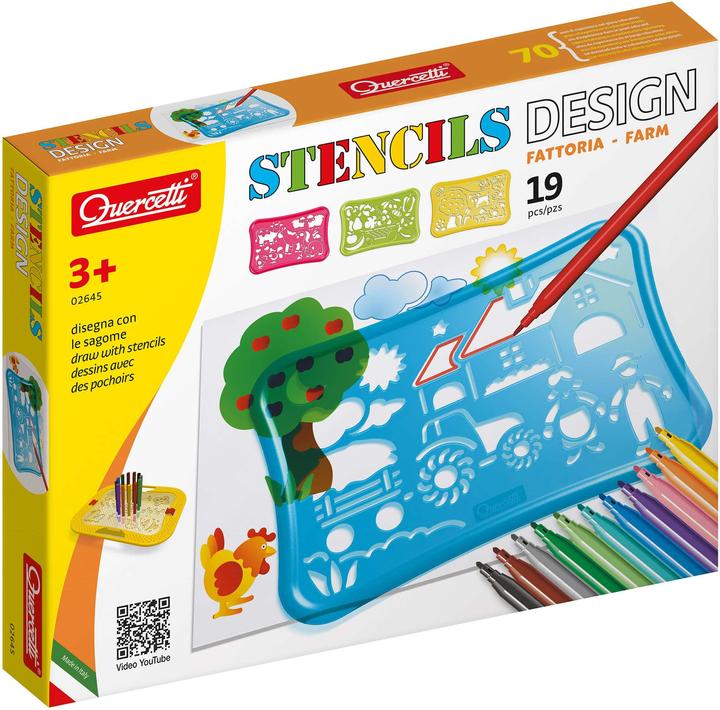 Actual product image Quercetti Stencils Design Farm
