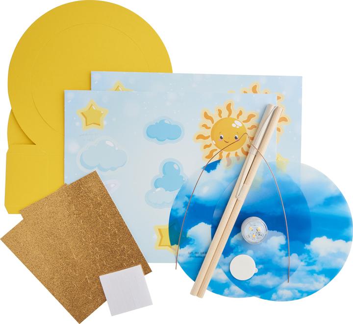 Produktbild Folia Papier Laternen-Bastelset Sonne, Mond, Sterne