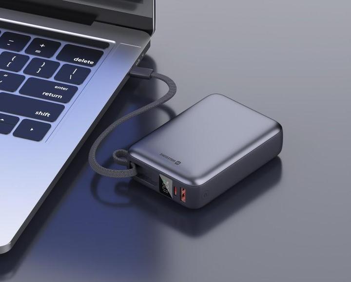Produktbild Swissten Power Bank 20000 Mah 45w with Built-In Cable USB-C Space Silver (20000 mAh, 45 W, 45 Wh)