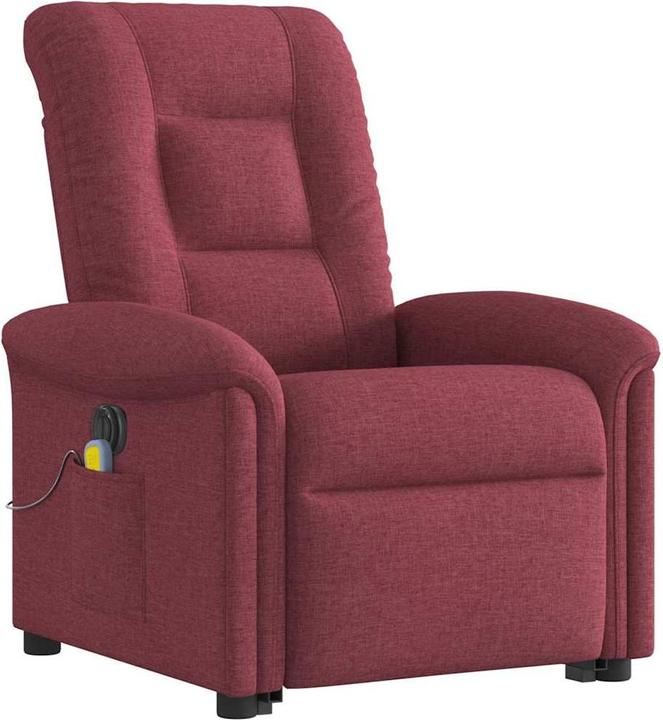 VidaXL Massagesessel mit Aufstehhilfe Weinrot Stoff