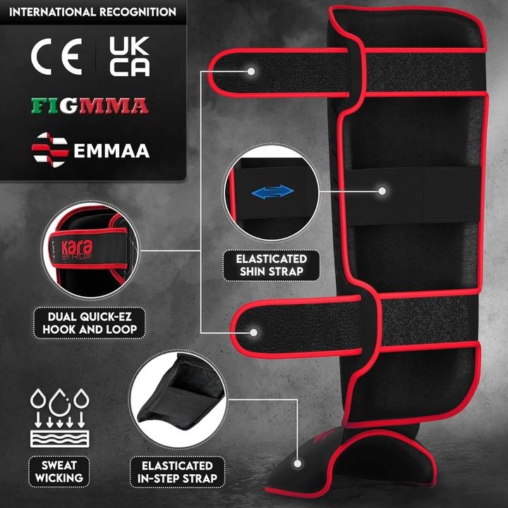 Actual product image Rdx Shin Instep F6 Matte Red-M (M)