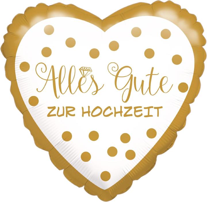 Produktbild Amscan Silberfolienballon Alles Gute zur Hochzeit (5 x)