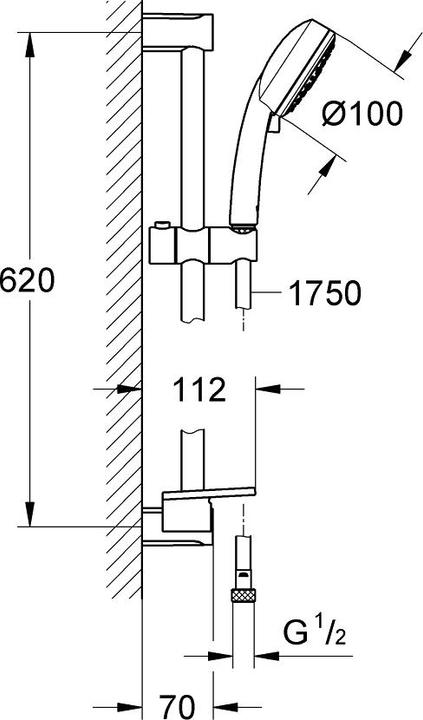 Actual product image Grohe Tempesta Cosmopolitan 100
