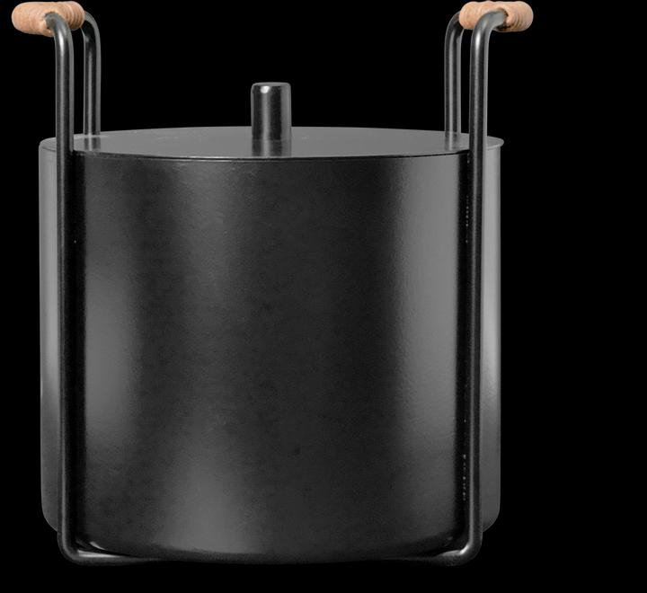 Ferm Living Port Kindling and Ash Bucket - Noir (22 x 24 x 25,5 cm)