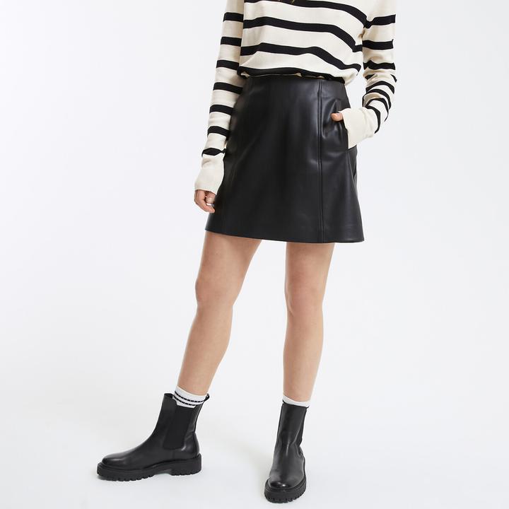Actual product image La Redoute Collections Faux leather mini skirt (40)