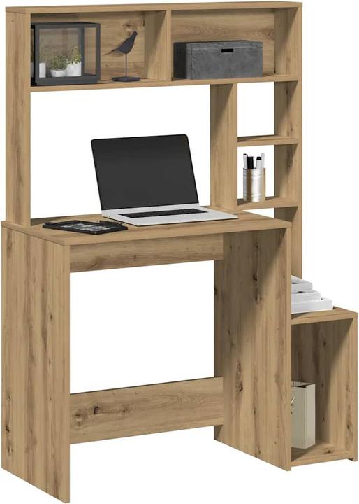 Immagine prodotto VidaXL Scrivania con ripiano Rovere Artigianale 100x45x140cm Materiale a base di legno (100 x 45 x 140 cm)