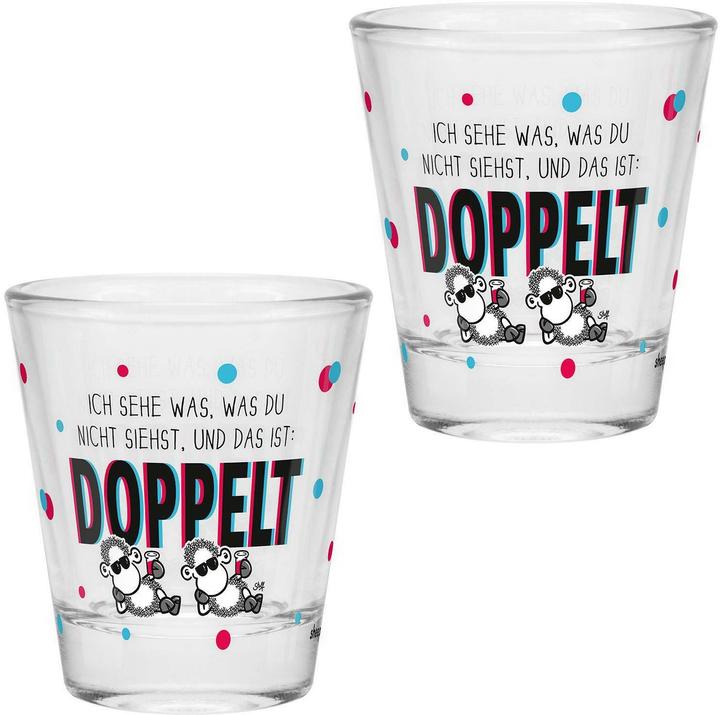 Actual product image Sheepworld Schnapsglas Doppelt 60 ml, 1 Stück (0.60 dl, 1 x, Shot glass)