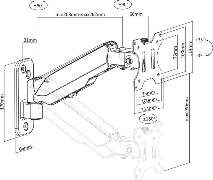 Produktbild Digitus DA-90396 (Wand, 32")