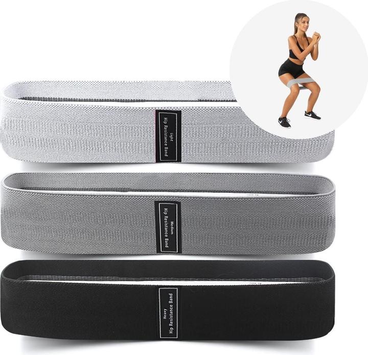 Actual product image Hermex Booty-Band Hip-Resistance-Band Glute-Band Training Band Fitness Band (0.37 m, Easy, Medium, Strong)
