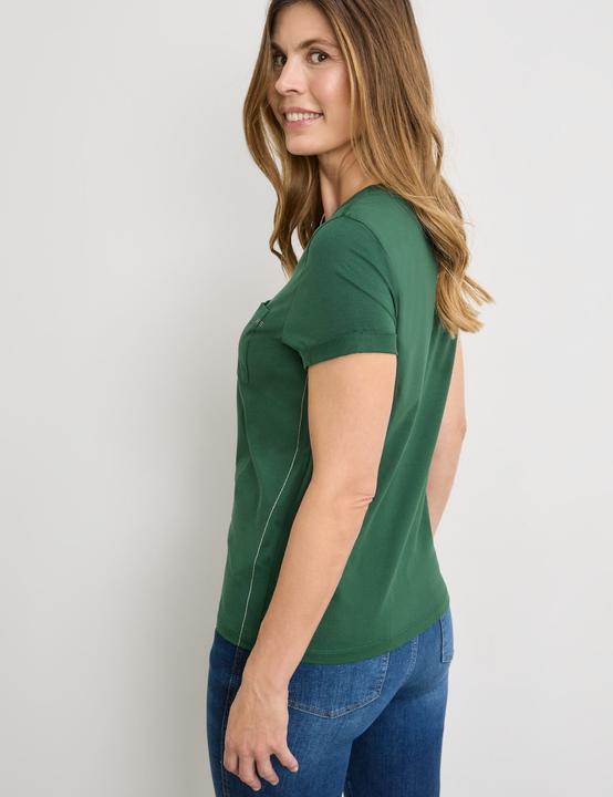 Produktbild Gerry Weber T-Shirt aus Baumwolle mit Ziersteinchen T-Shirt 1/2 Arm - 63000 (46)