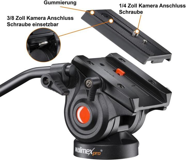 Image du produit Walimex pro pro Video Monopode Director avec Fluid Neiger (Métal, Carbone, Matières plastiques)