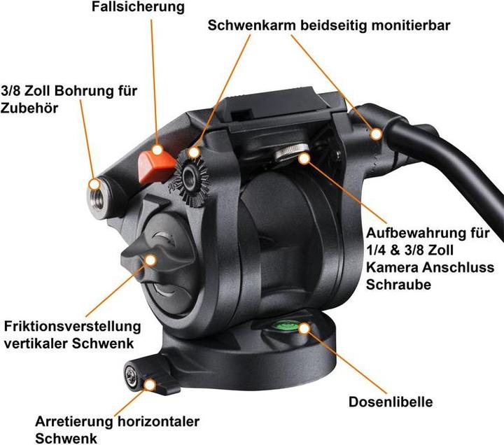 Image du produit Walimex pro pro Video Monopode Director avec Fluid Neiger (Métal, Carbone, Matières plastiques)