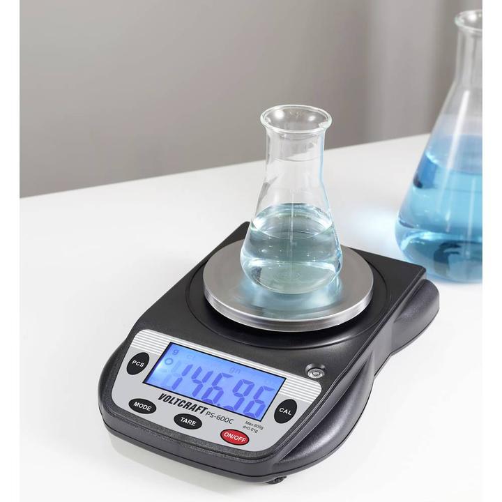 Produktbild Voltcraft PS-600C Präzisionswaage Wägebereich (max.) 600g Ablesbarkeit 0.01g batteriebetrieben Sch
