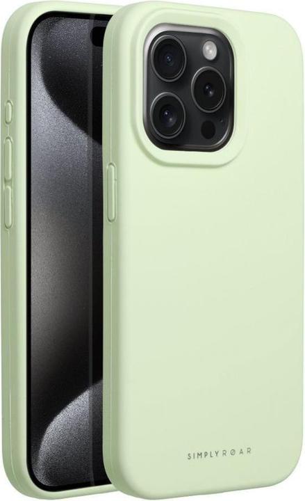 Actual product image Roar Back panel cover case CLOUD SKIN for IPHONE 15 Pro Light green (Apple iPhone 15 Pro)