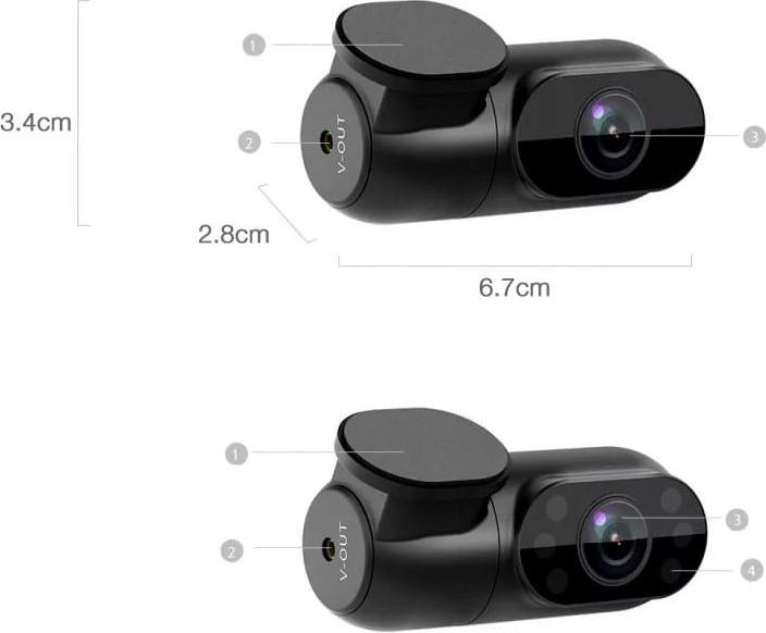 Actual product image Viofo A139 Pro (GPS receiver, Night vision, Wi-Fi, Built-in microphone, 4K)