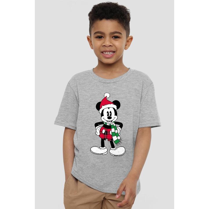 Actual product image Disney Childrens/Kids Mickey Mouse Tartan Christmas T-Shirt (128)