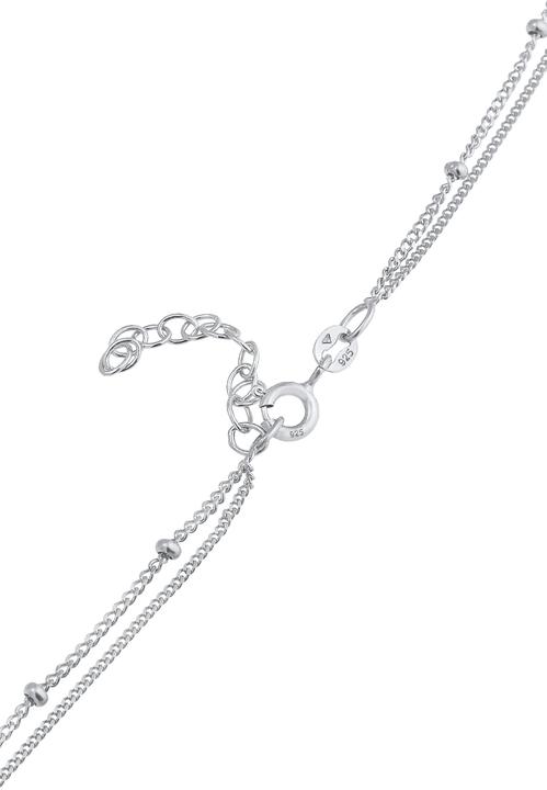 Immagine prodotto Elli Collana Choker a strati con catena a sfere in quarzo rosa argento 925 (Quarzo, Argento 925 placcato oro, 36 cm)