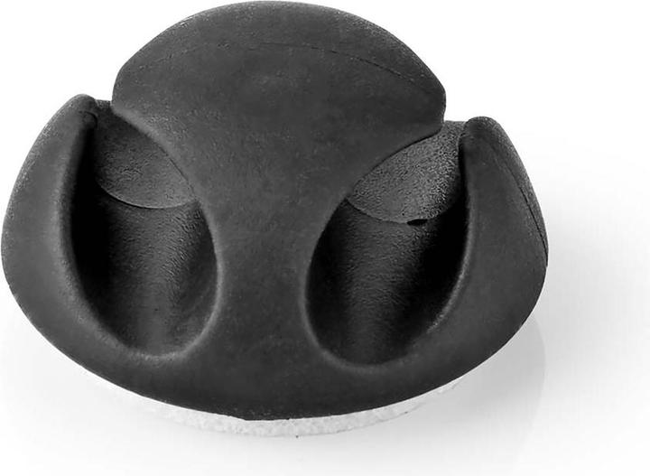 Immagine prodotto Nedis Gestione dei cavi Clip per cavi bloccati 6 pezzi Spessore massimo del cavo: 5 mm Silicone 20 mm Nero