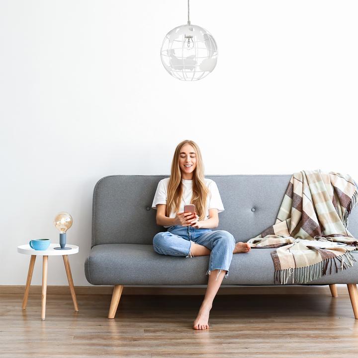 Produktbild Relaxdays Hängeleuchte Kugel (E27)