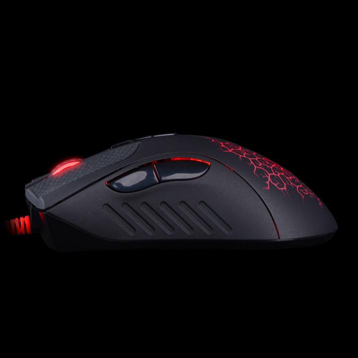 Actual product image A4Tech Bloody A90A Blazing, 6200DPI, optinė, 8kl., su laidu USB, juoda, do gry, V-Track, CORE3 (Cable)