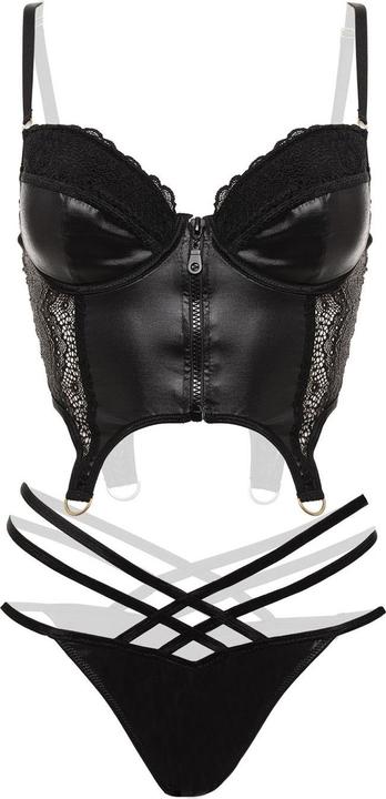 Produktbild Christine Le Duc Christine Wetlook BustierSet Monroe Schwarz (S)