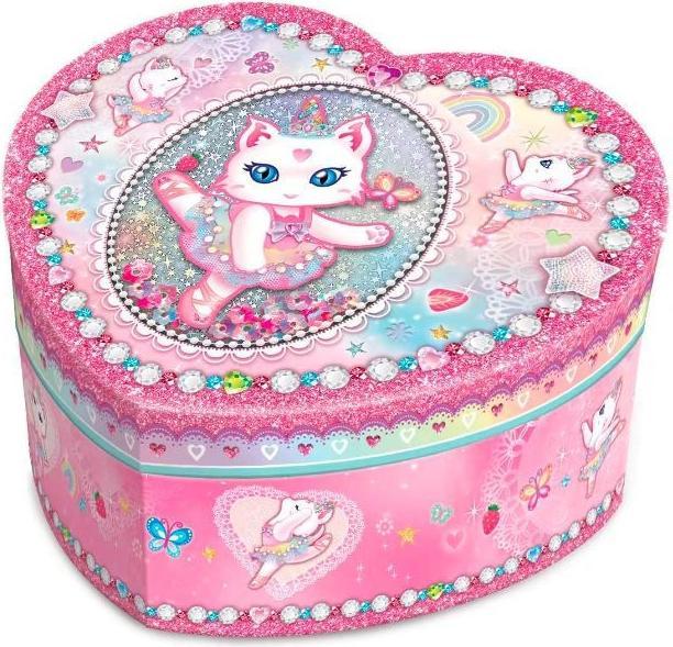 Pulio Pecoware Heart-shaped Music Box - Ballerina Cat