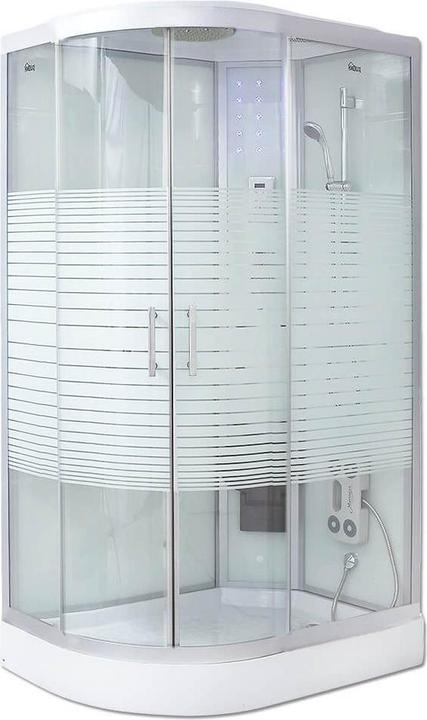 Home Deluxe Steam shower with waterfall MANTA XL steam sauna, 120x80x220cm - Left