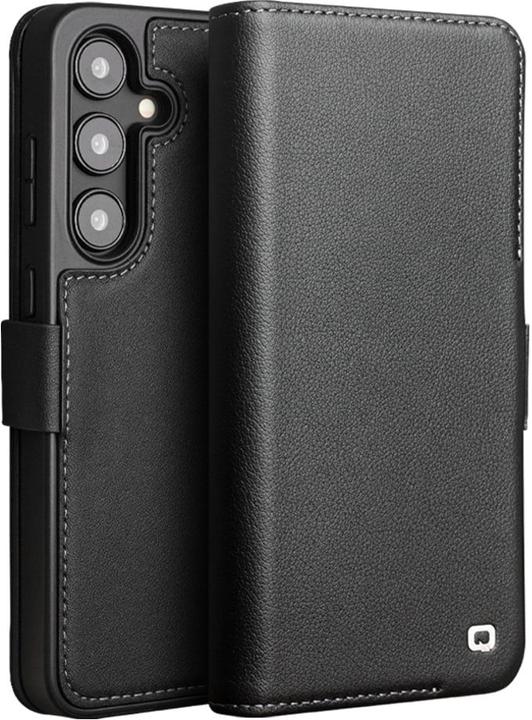 Actual product image QiAlino Fourre Flip cuir véritable mat avec fermeture magnétique mat (Samsung Galaxy S23+)