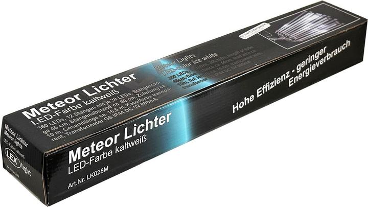 Produktbild Mojawo Meteor Lichter / Lichterkette innen & aussen 360 LED 12 Stangen (6.60 m)