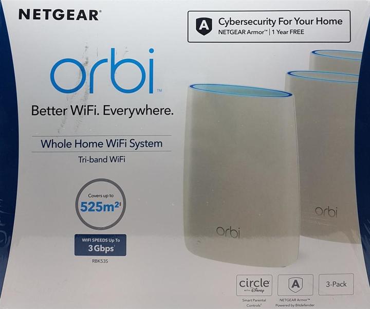 Actual product image Netgear Orbi Armor RBK53S Mesh Wi-Fi set