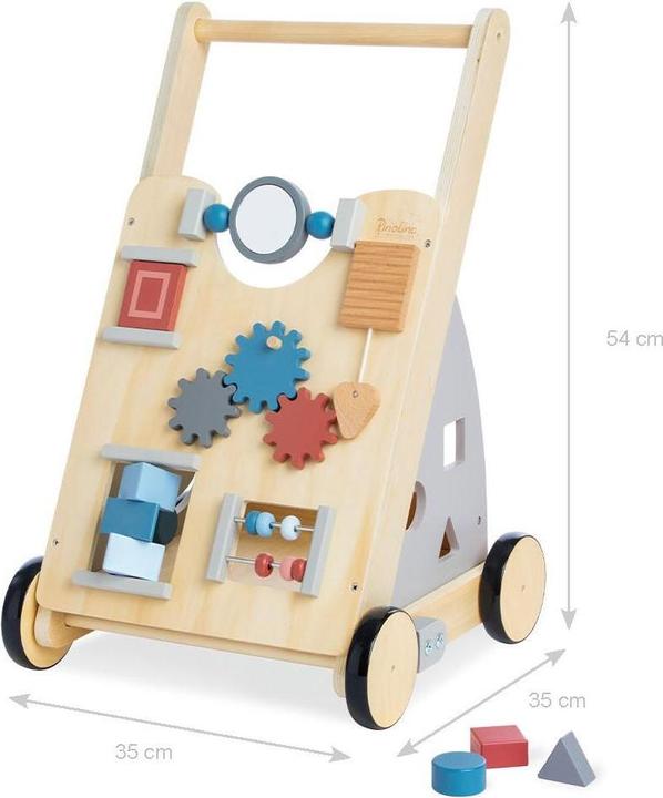 Pinolino Carrello di apprendimento delle attività 'Titus', grigio