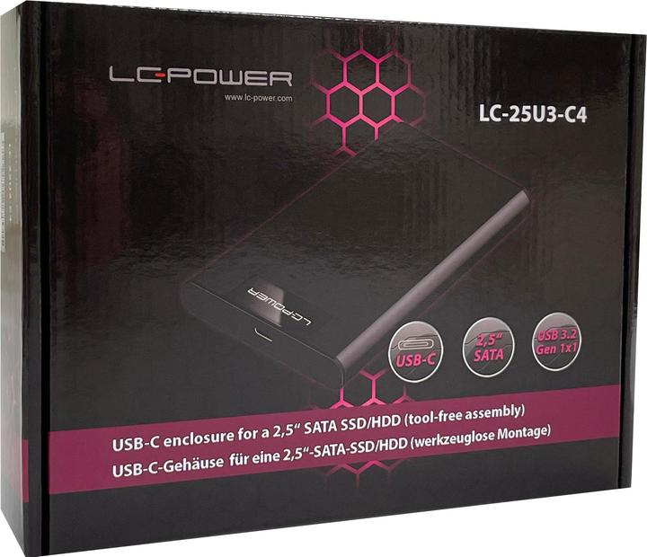 Actual product image LC-Power 2,5"Festplattengeh?use USB USB3.2/USB-C,SATA3 (2.5")