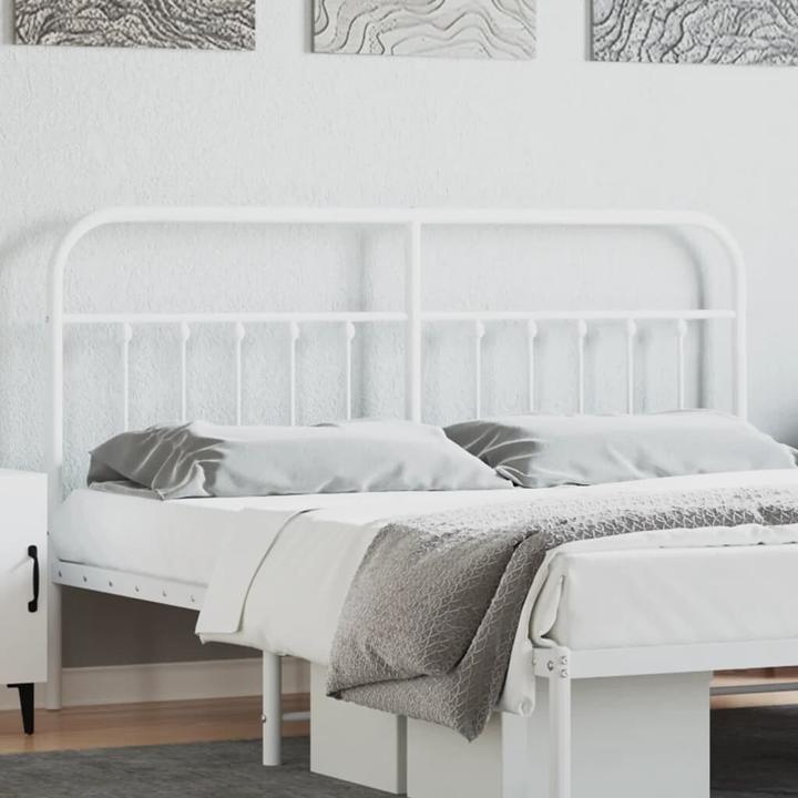 Immagine prodotto VidaXL Kopfteil Metall Weiss 180 cm, Farbe: Weiss, Material (187 x 3 x 100 cm)