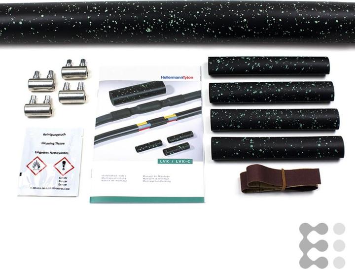 Actual product image HellermannTyton Heat shrink connection set with screw connector 380-04014 Content: 1 set (1 x)