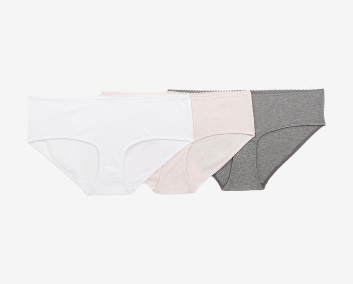 Rosa, Weiss, pack grau