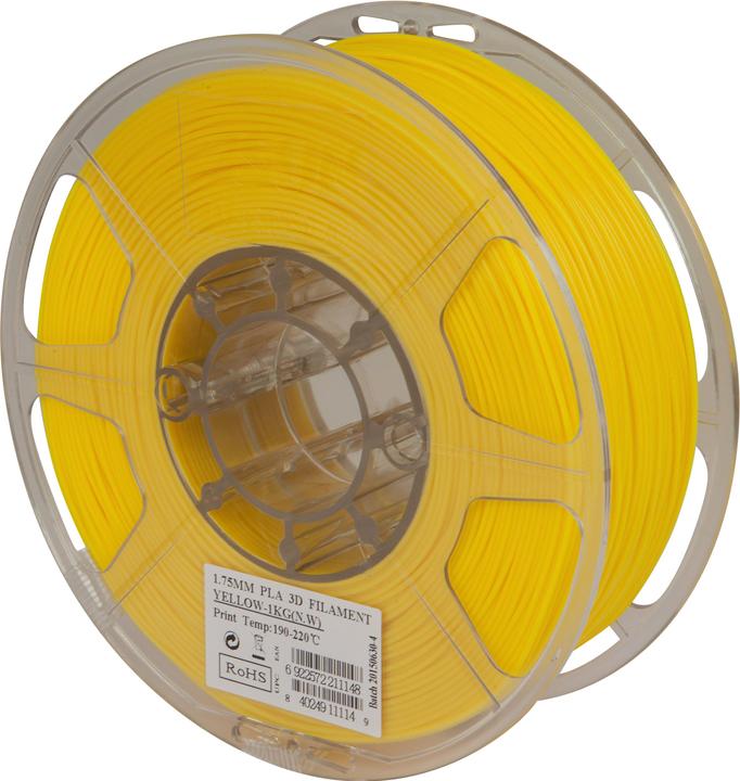 Actual product image eSUN Filament PLA Yellow 1.75mm 1000g (PLA+, 1.75 mm, 1.23 g, Yellow)
