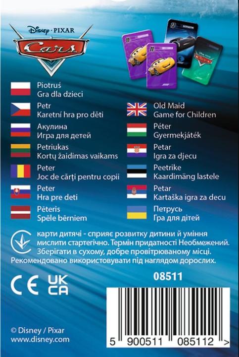Valeurs nutritives et ingrédients Trefl Jeu de cartes TR Voitures
