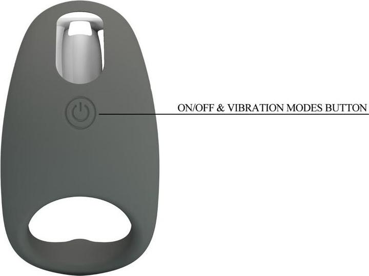 Image du produit Pretty Love - Gemma Vibratorring Mit Memory-Grau