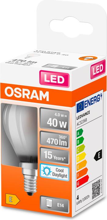 Actual product image Osram Star Classic P40 (E14, 4 W, 470 lm, 1 x, E)