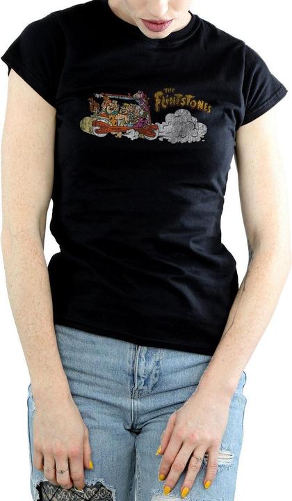 Immagine prodotto The Flintstones Family Car Distressed Maglietta Donna (S)