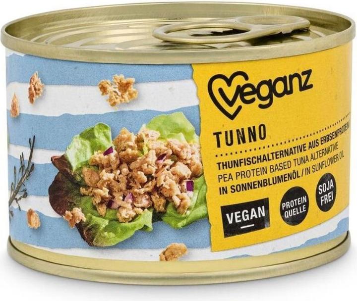 Image du produit Veganz Tunno alternative végétalienne au thon à base de protéines de pois (140 g)