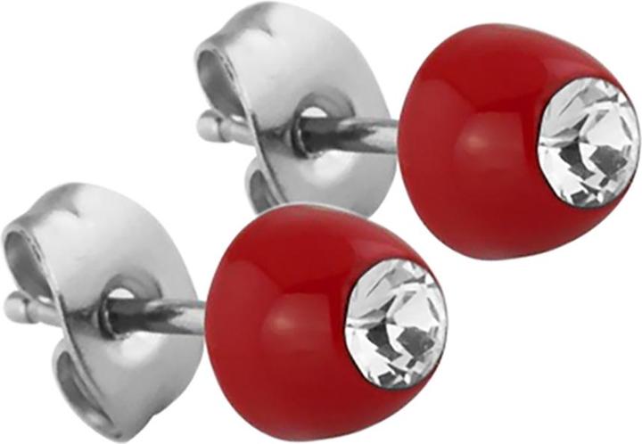 Produktbild Star Piercing Ohrstecker Fire Red mit Swarovski Kristall silber (Chirurgenstahl 316L, ohne Messing)