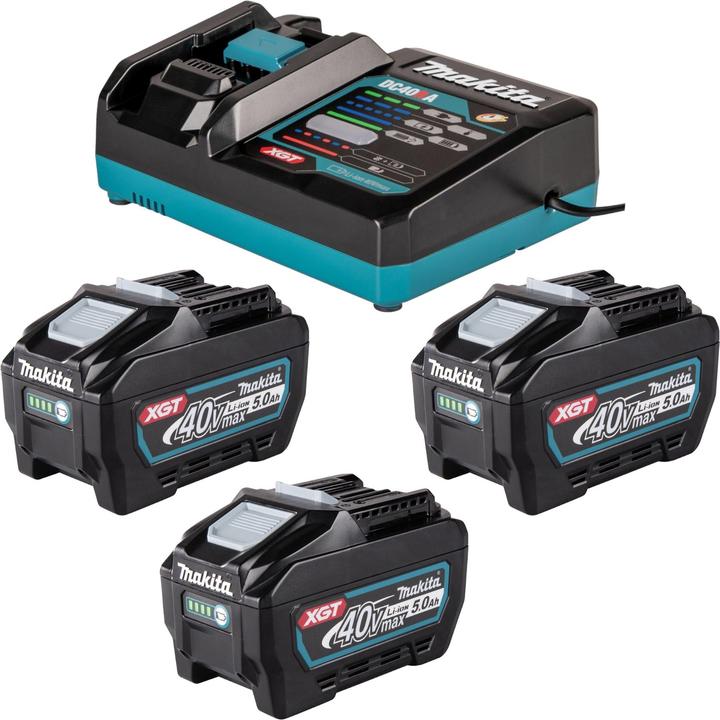 Makita Power Source Kit 3x BL 4050 F Akku 40 V max. 5,0 Ah XGT + DC 40 RA Ladegerät (40 V)